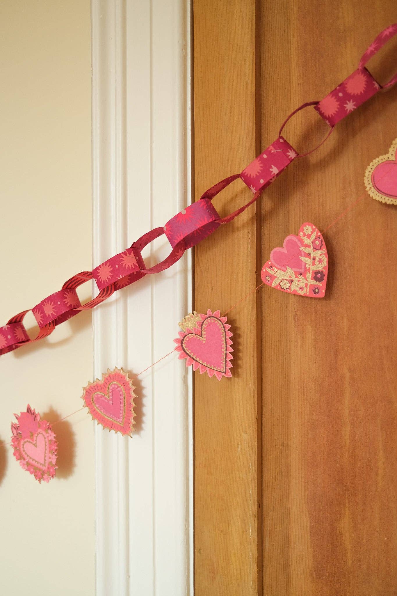 Sweet Hearts Sewn Garland