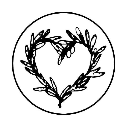 Branch Heart Brass Wax Seal Die