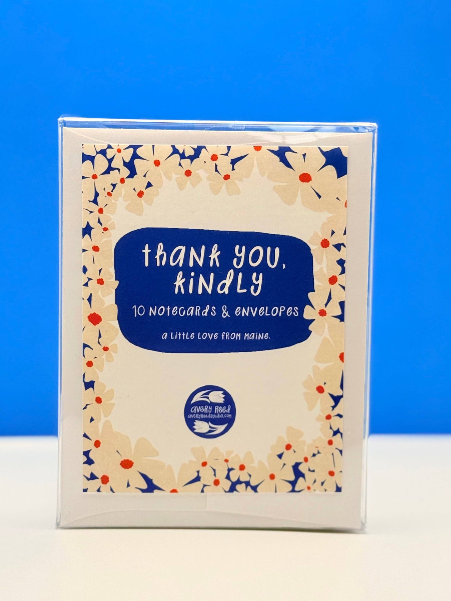 Thank You Kindly Floral Notecard Set | Set of 10 A2 Cards