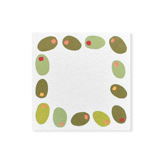 48 pack / Olives Small Square Notes