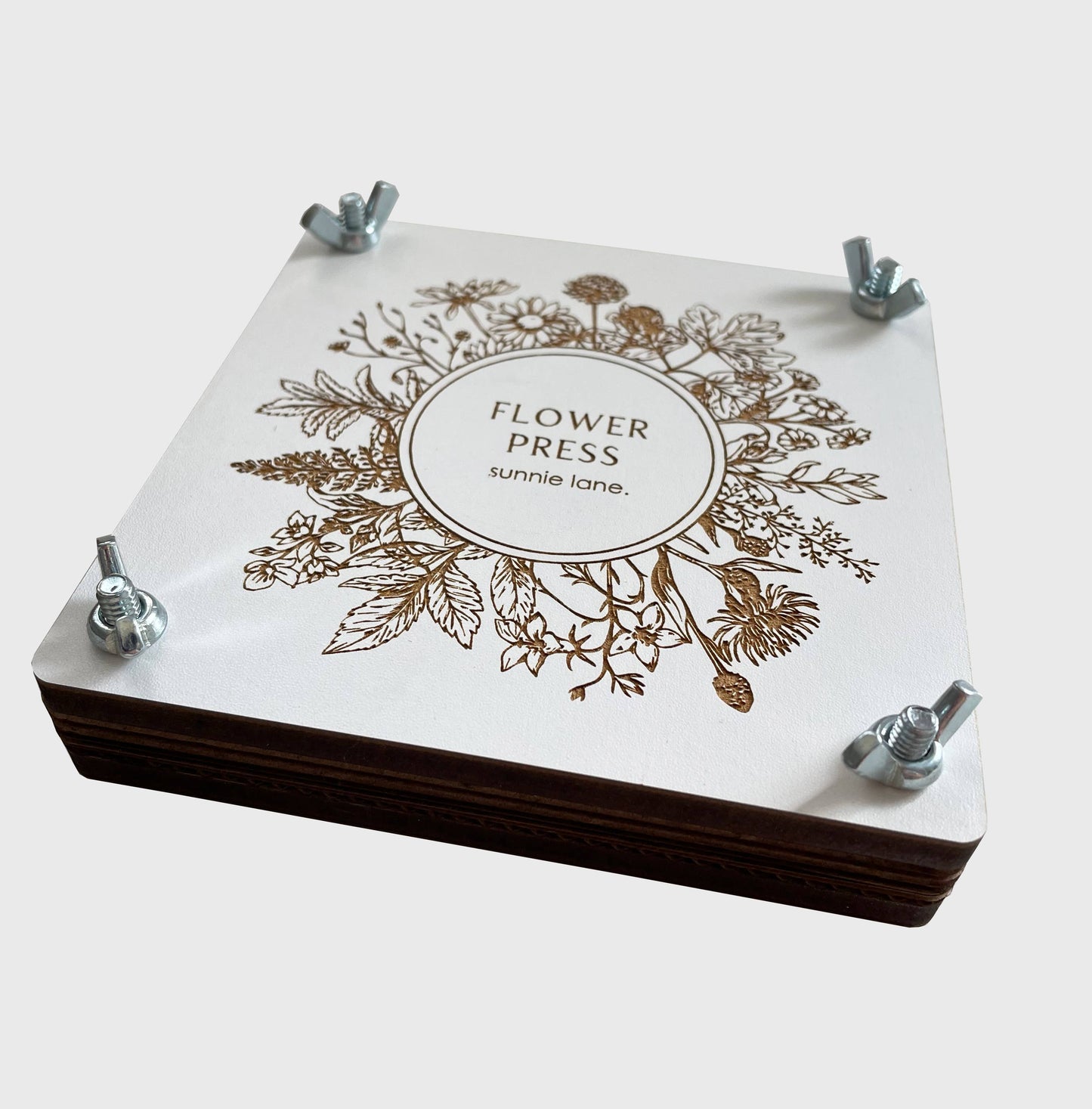 Flower Press Kit - Pressed Floral Accessories: Natural Brown