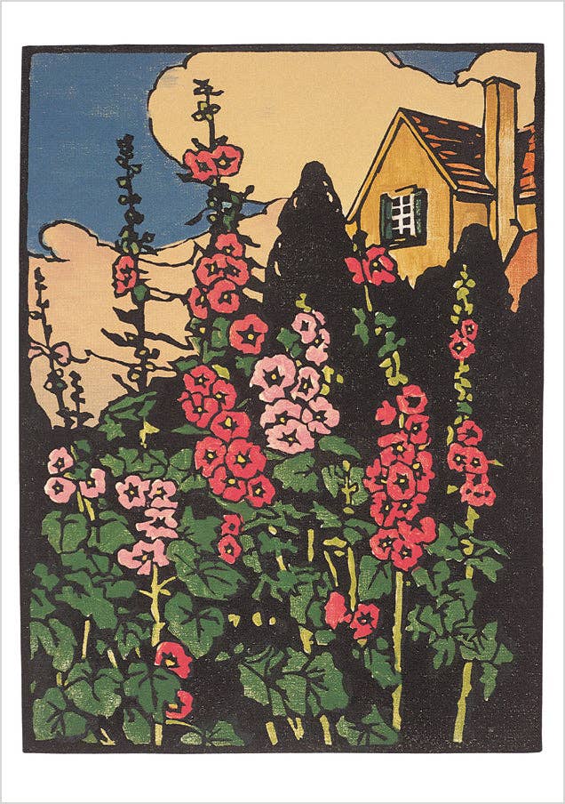 Arts and Crafts Block Prints Boxed Notecard