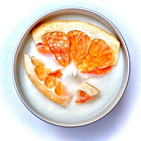 Pink Grapefruit: 4 oz Botanical Citrus Soy Candle