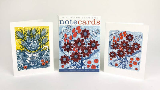 Frost Flowers and Sea Holly Notecards - Angie Lewin