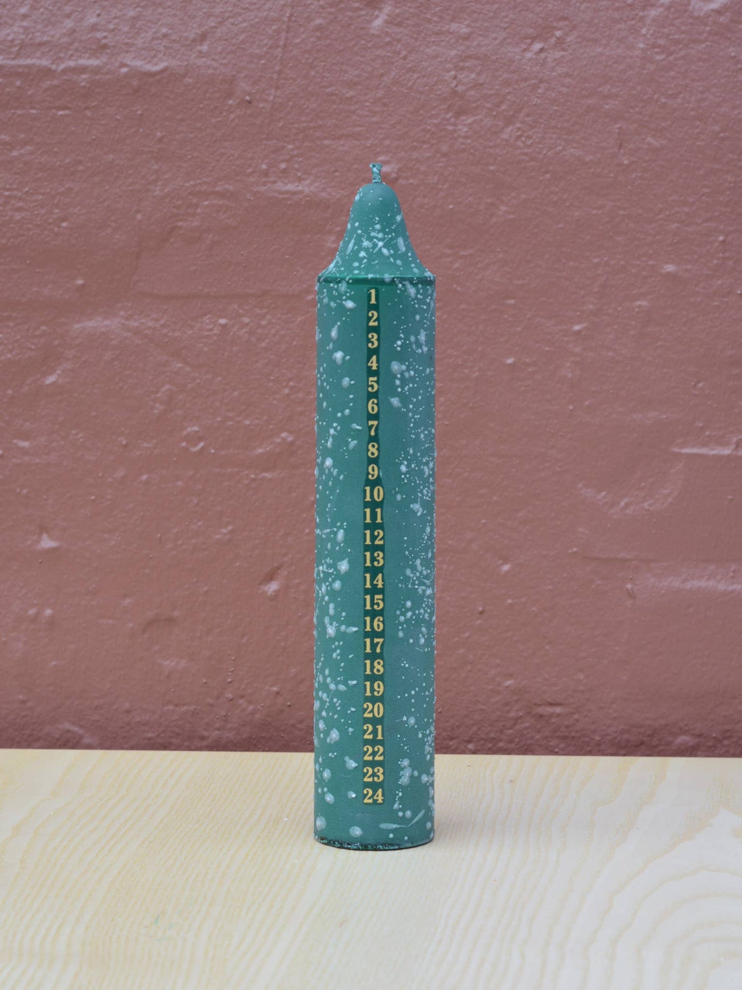 Advent Candle, Christmas Calendar, Green Confetti