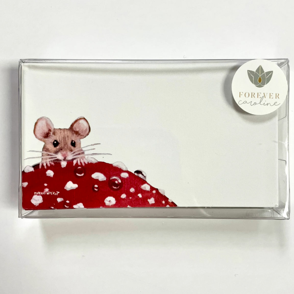 Mouse & Red Toadstool Tiny Cards | Pack of 60 "Love Notes"