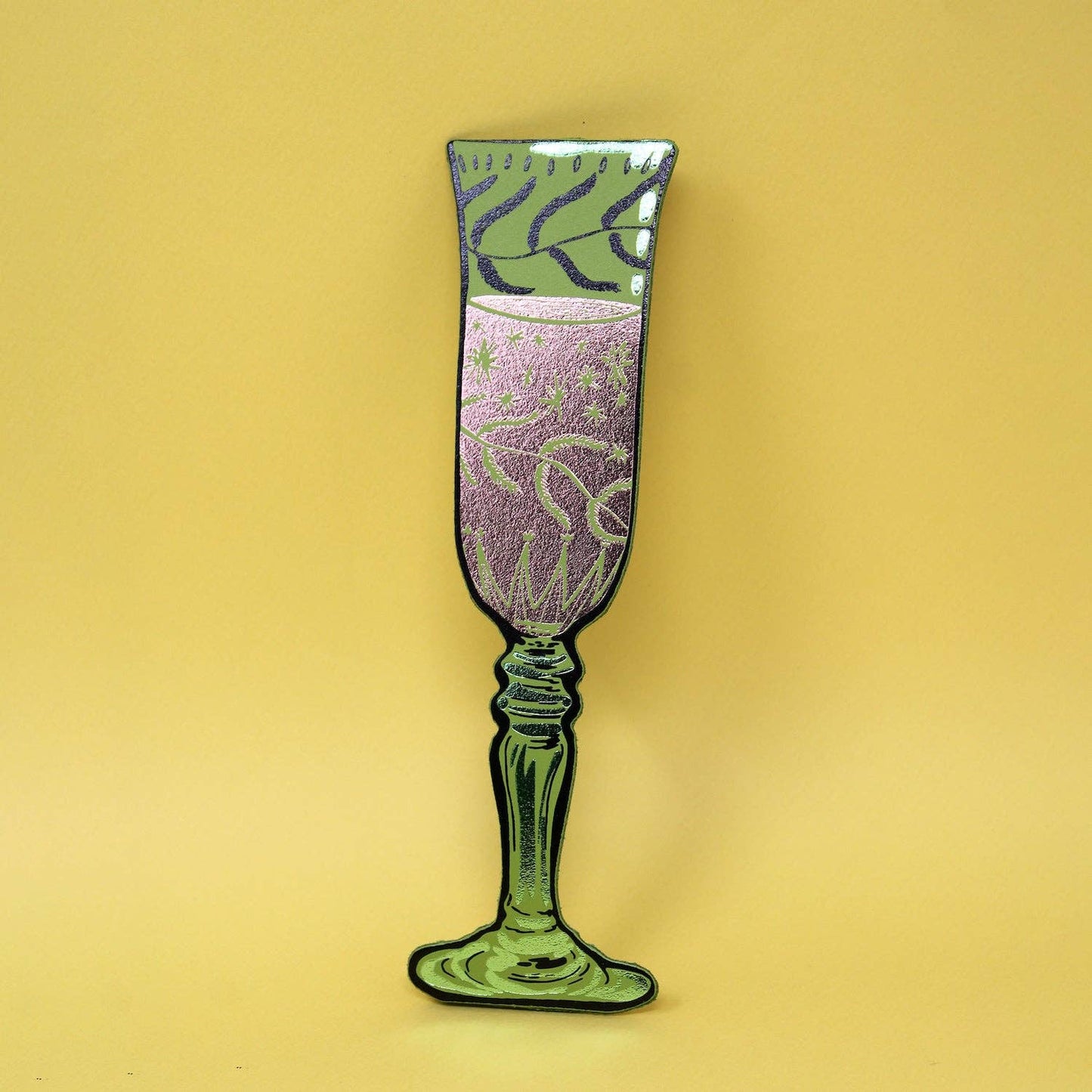 Wine Glass Bookmark: Heritage Blue