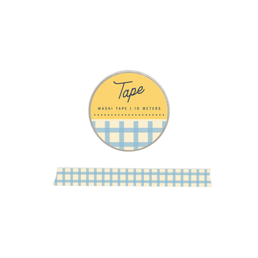 Gingham Washi Tape: Sky Blue