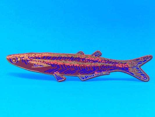 Fish "Any Fin is Possible" Bookmark: Dark Red