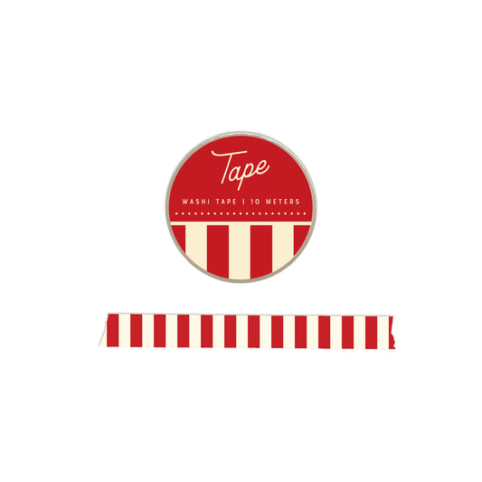 Red Striped Washi Tape