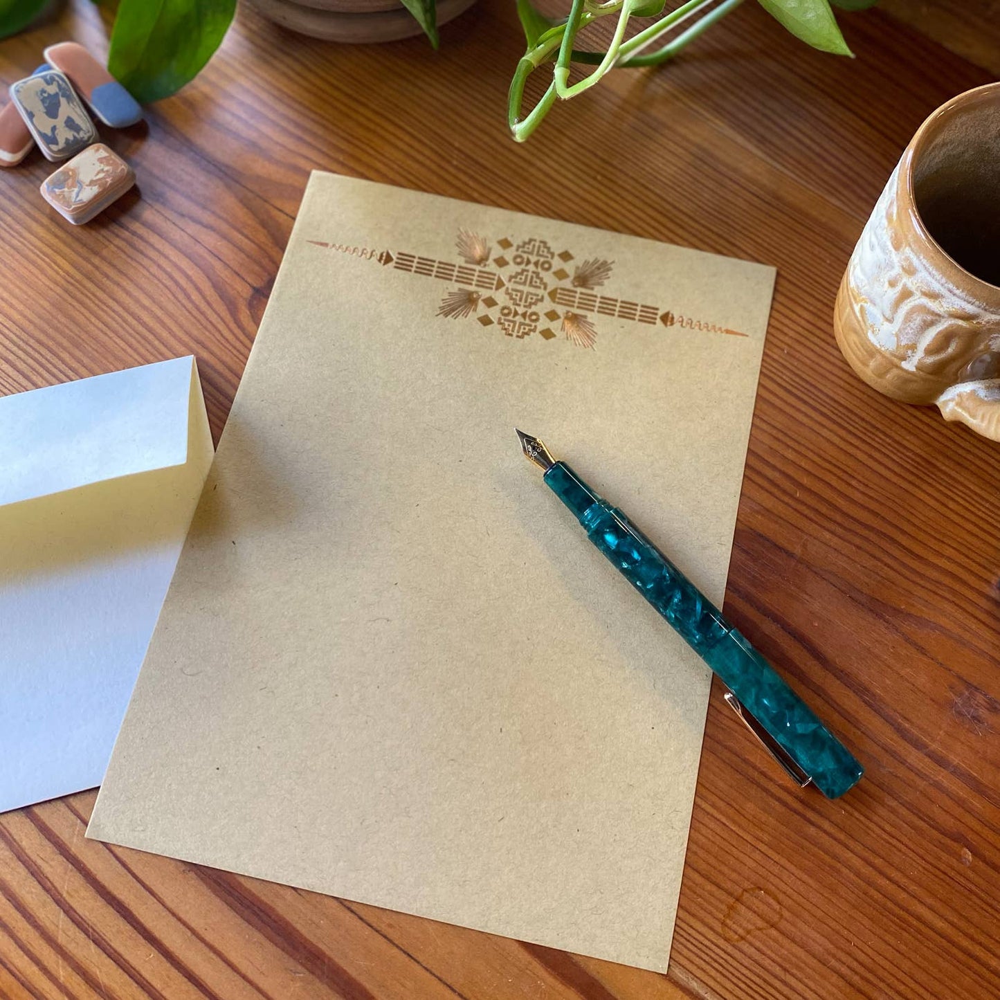Desert Sunrise Letterpress Writing Set (Kraft/ Paper Bag)