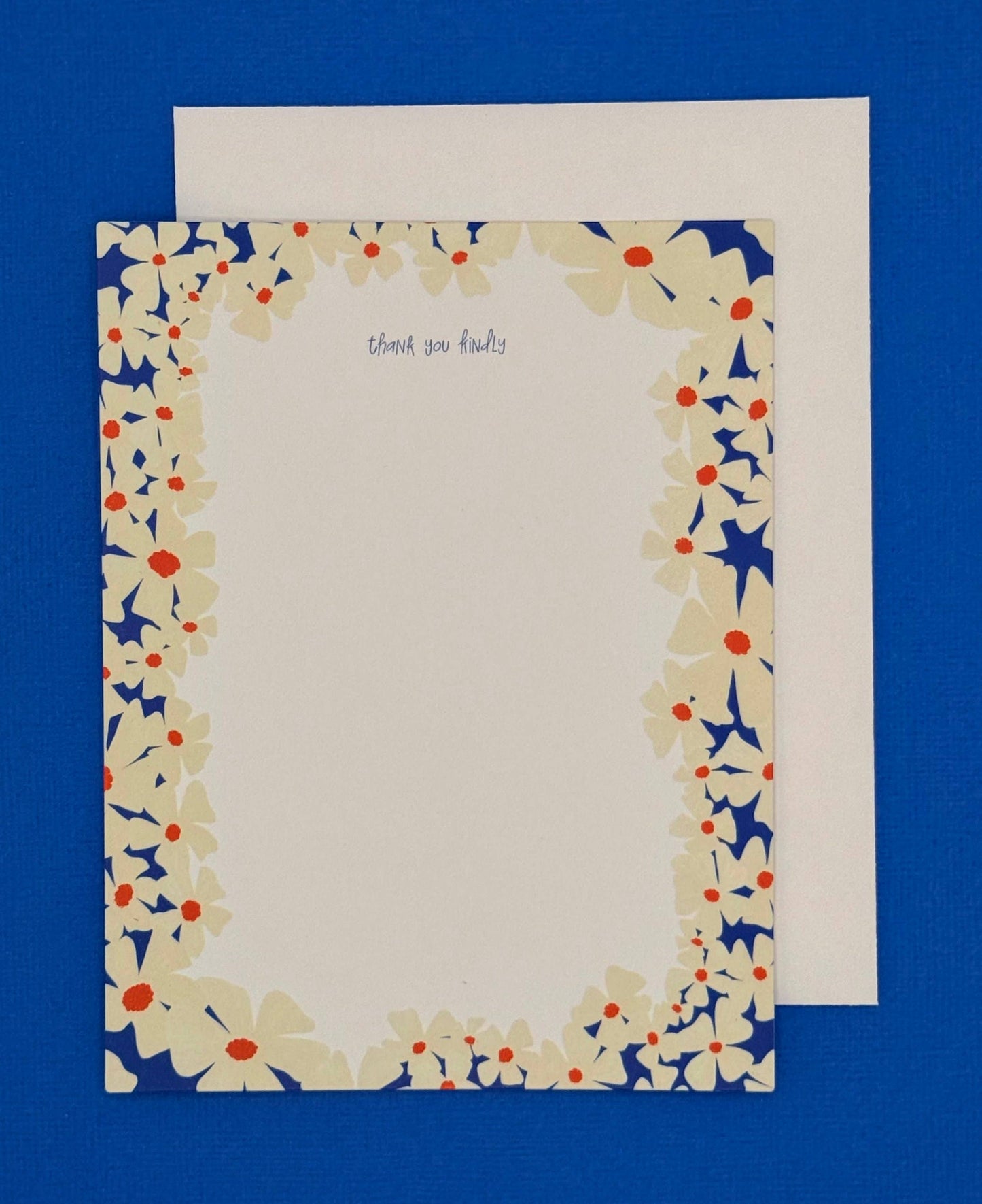 Thank You Kindly Floral Notecard Set | Set of 10 A2 Cards