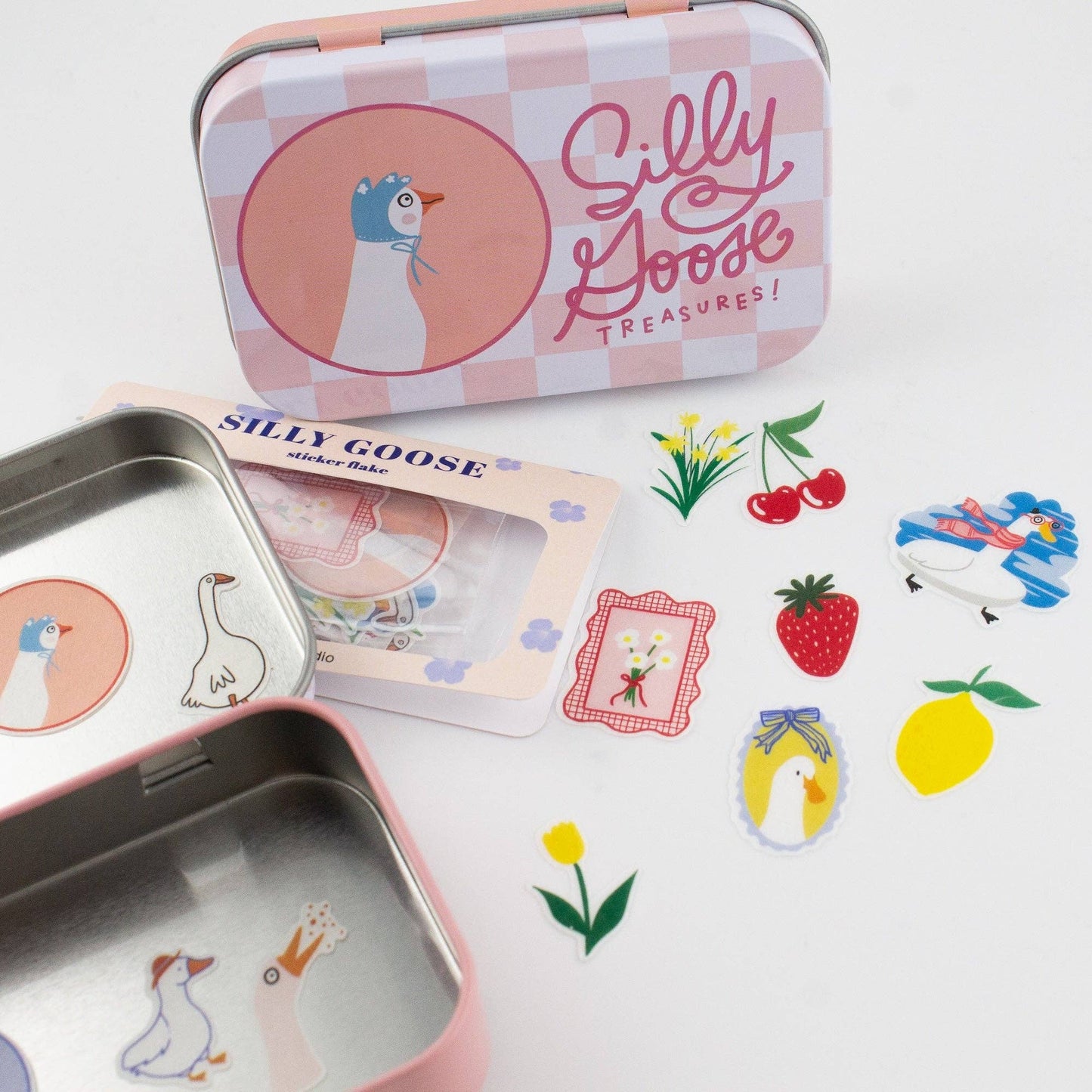 Silly Goose Washi Flake and Trinket Tin