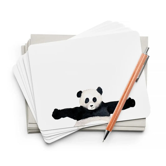 Panda Hug Flat Note Stationery (Boxed Set of 8)