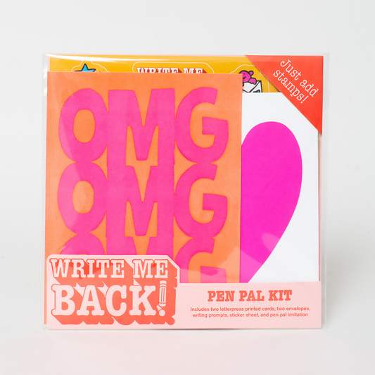 Write Me Back Pen Pal Kit - OMG + Heart Letter Writing