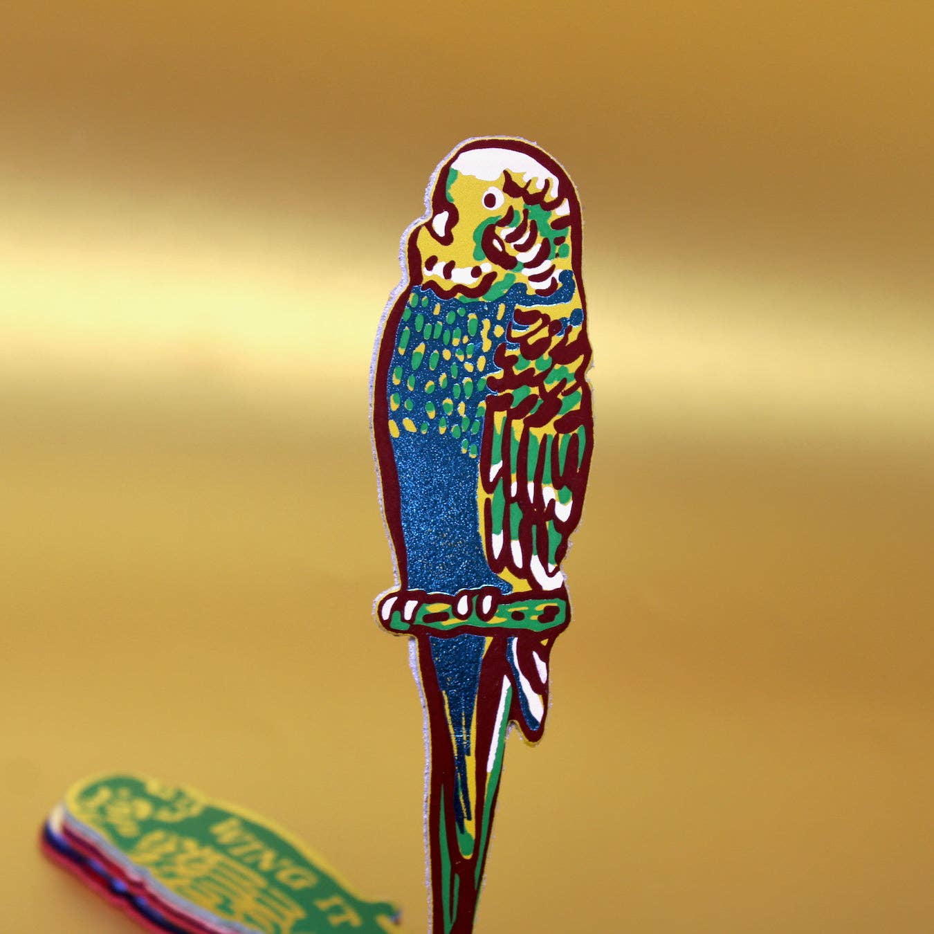 Budgie Bookmarks: Hot Pink/Red