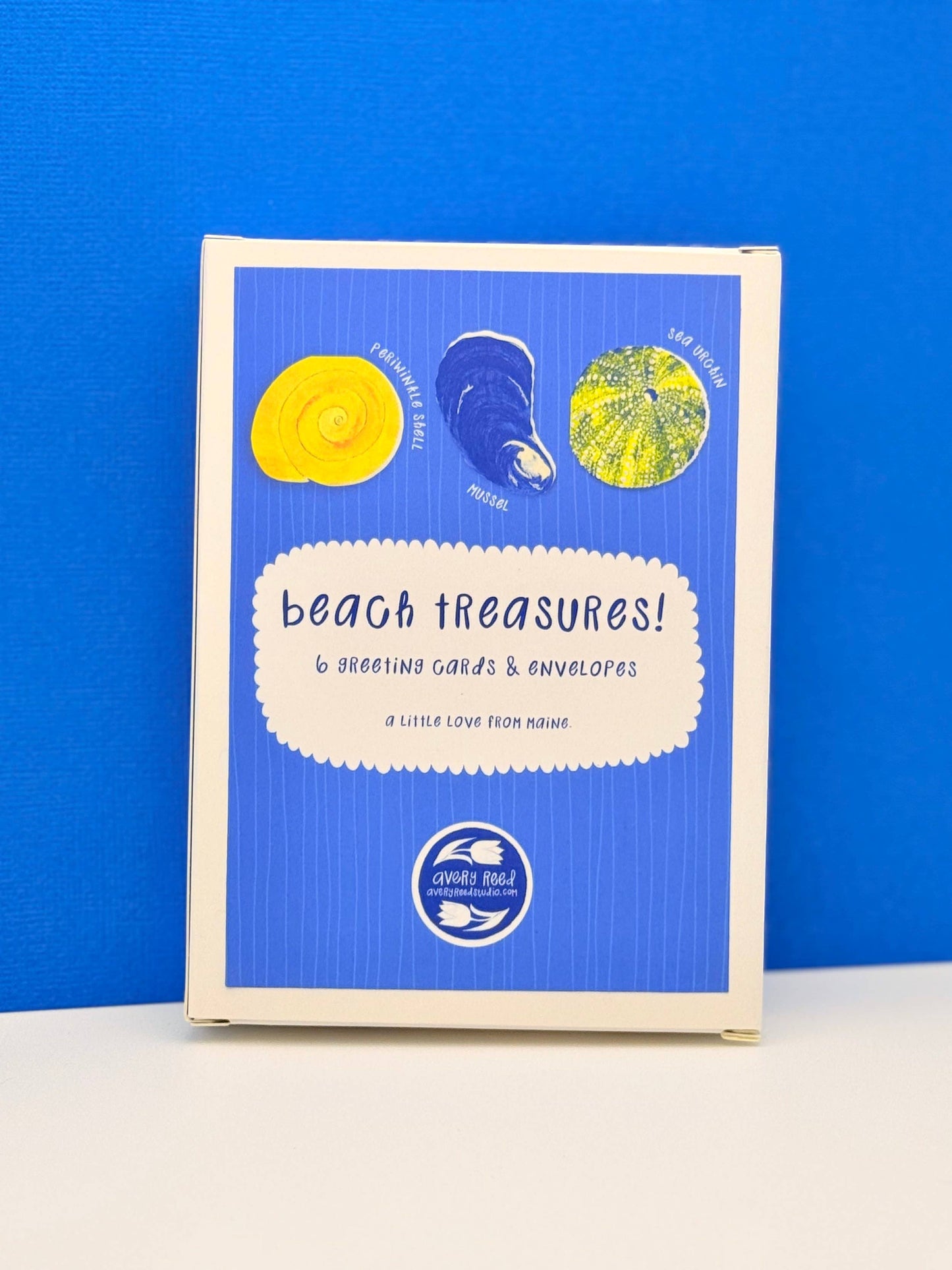 Beach Treasures Die-Cut Greeting Card Set | Set of 6