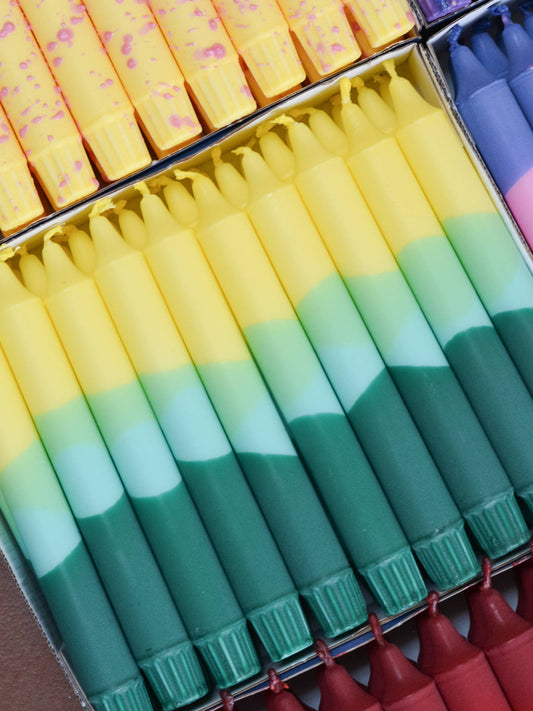 Taper candle- Summer Party / Green Lemonade