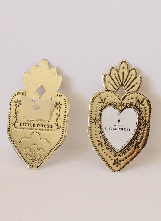 Mini Heart Frame: Gold
