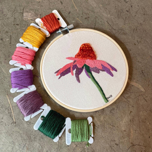 Embroidery Kit - Coneflower (5")