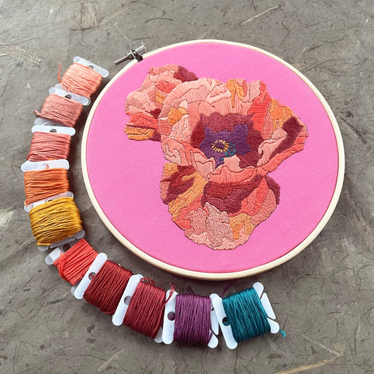 Embroidery Kit - Poppies (8")