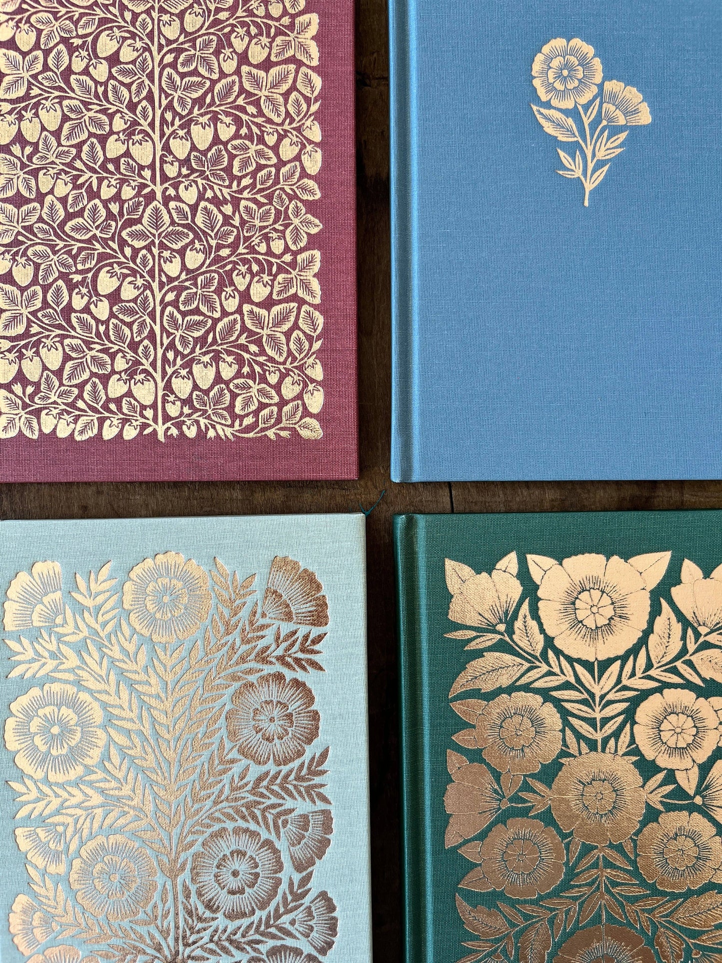 Foil Stamped Linen Journal: Denim Blue