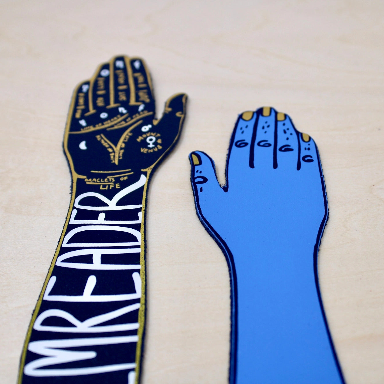 Palm Reader Fortune Teller Bookmark: Blue