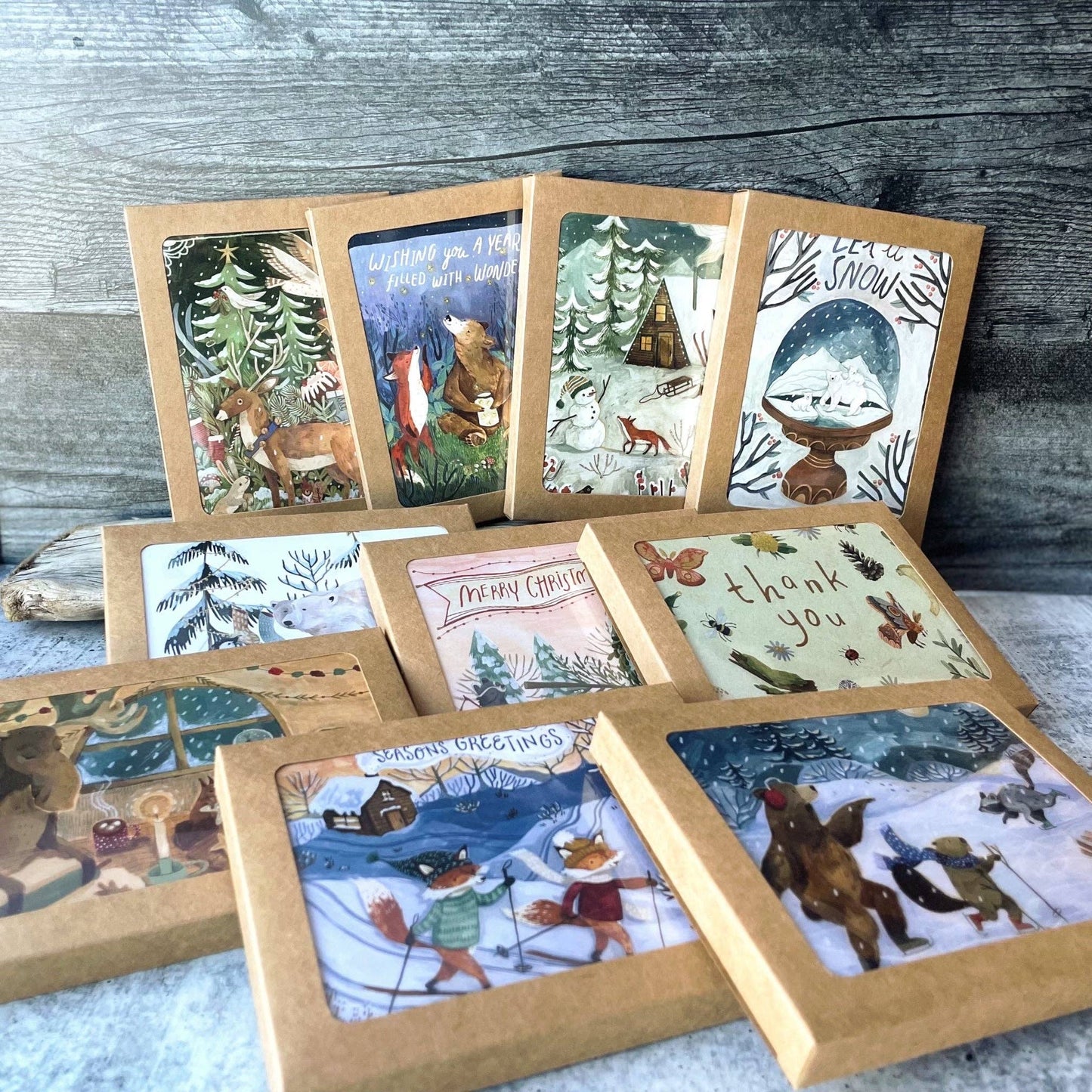 Festive Owl Holiday Cards (Boxed Card Set)