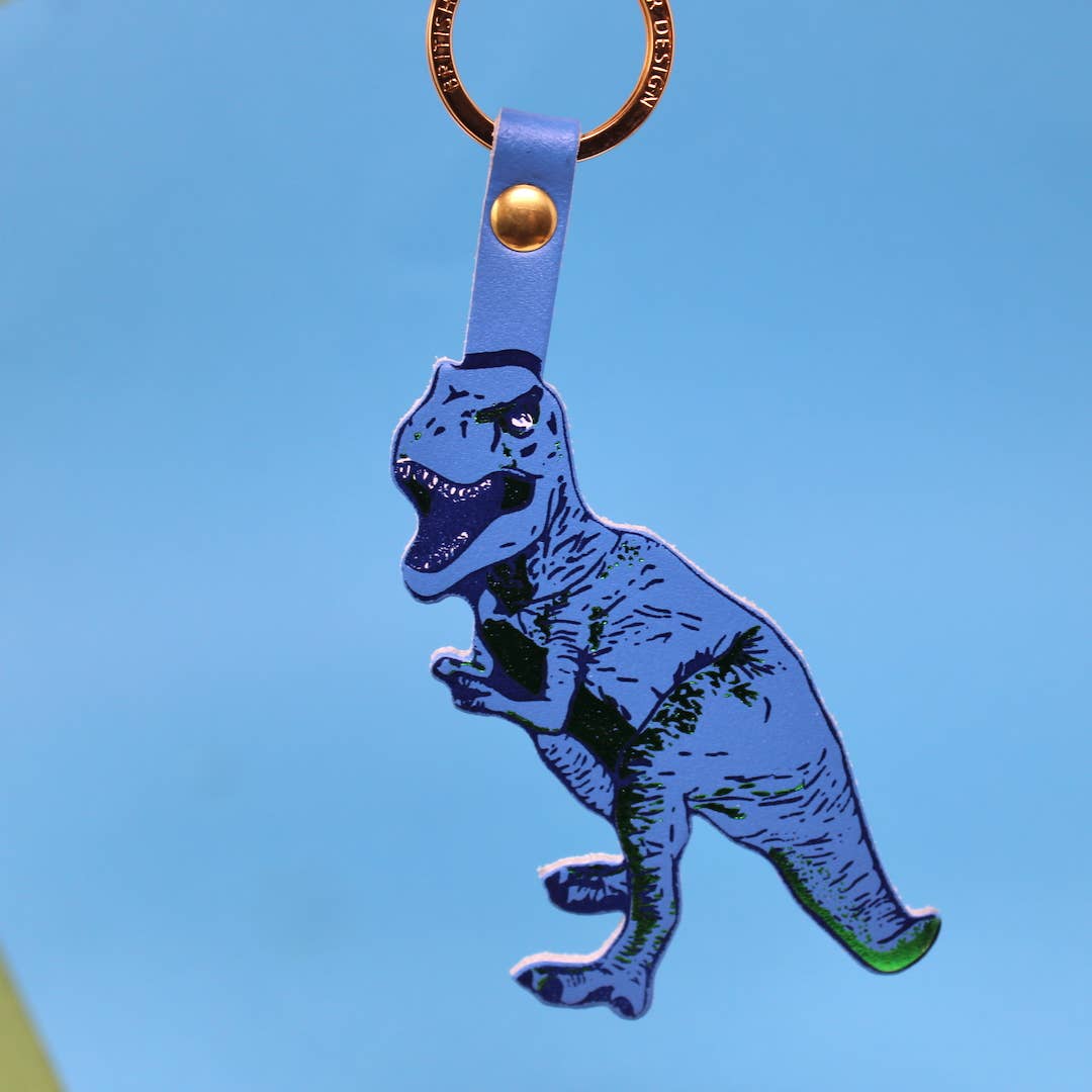 T-Rex Key Fob: Turquoise