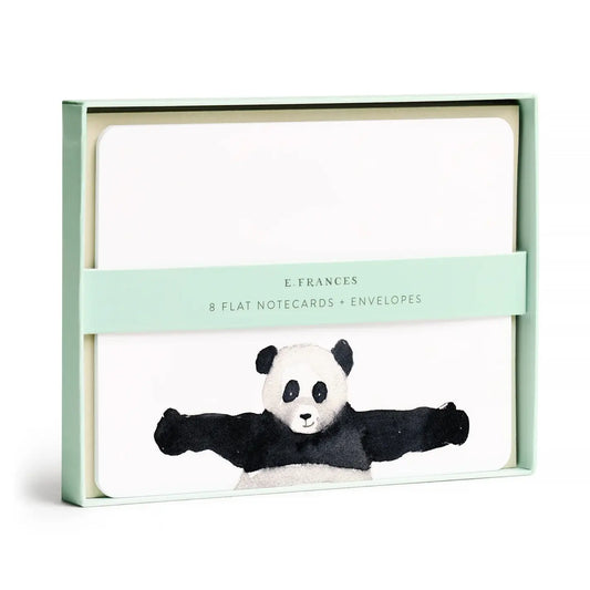 Panda Hug Flat Note Stationery (Boxed Set of 8)