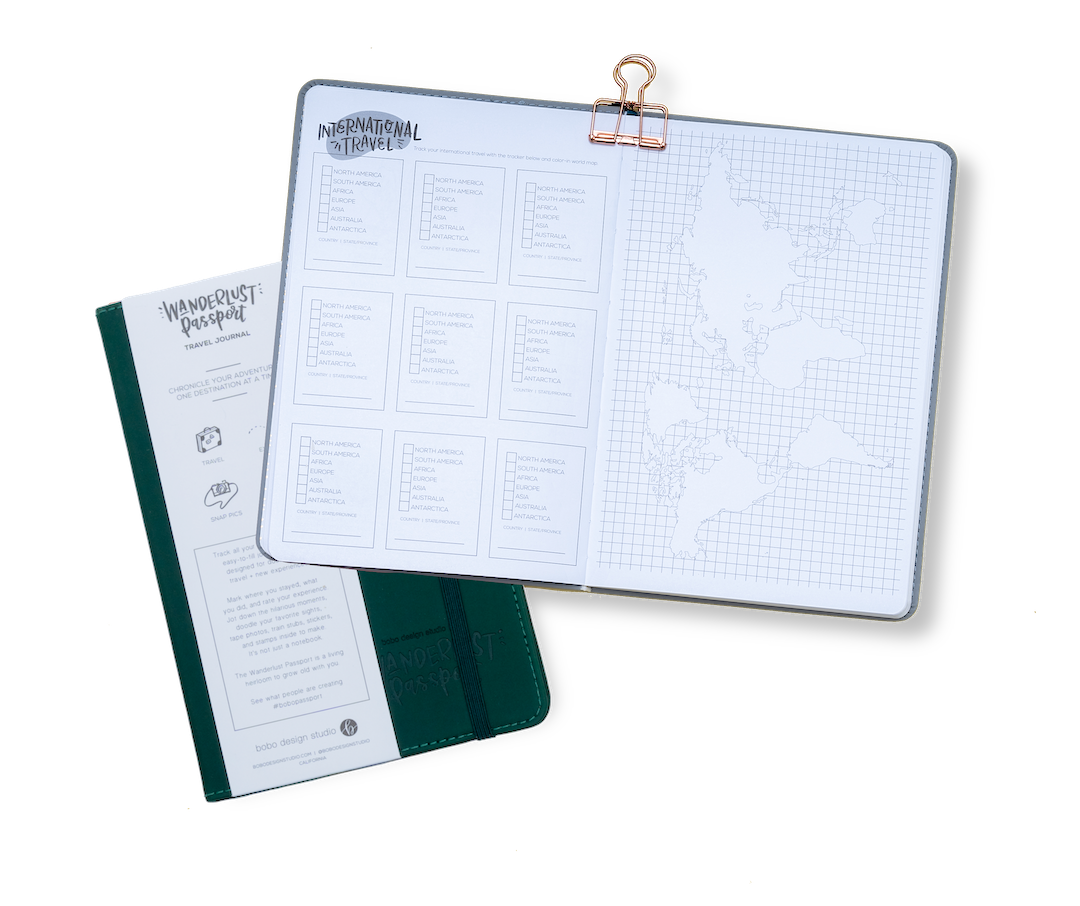 Wanderlust Passport - Travel Journal: Forest Green