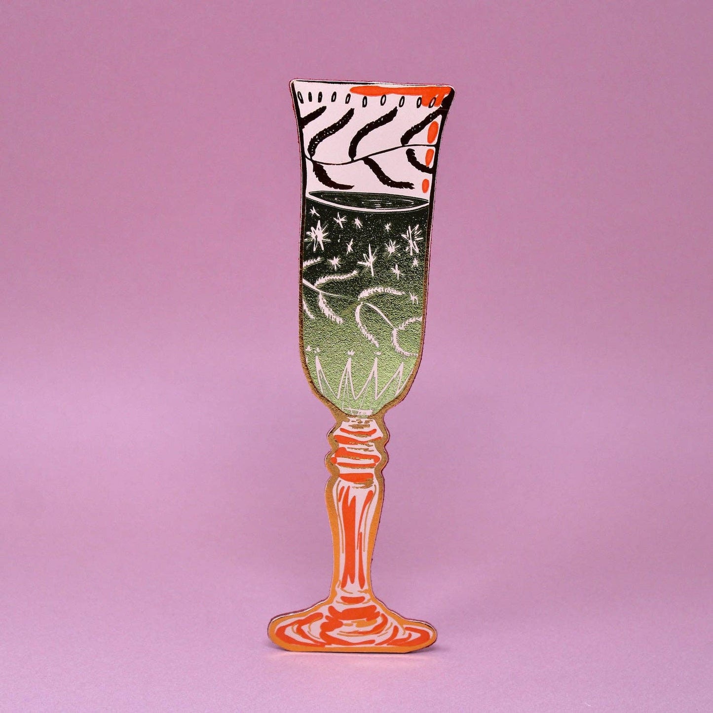 Wine Glass Bookmark: Heritage Blue