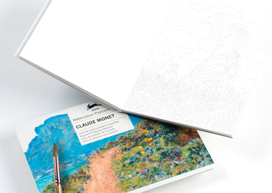 Claude Monet Watercolor Postcard Book