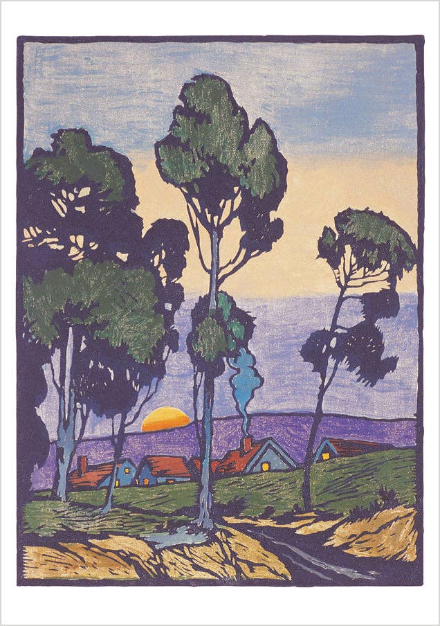 Arts and Crafts Block Prints Boxed Notecard