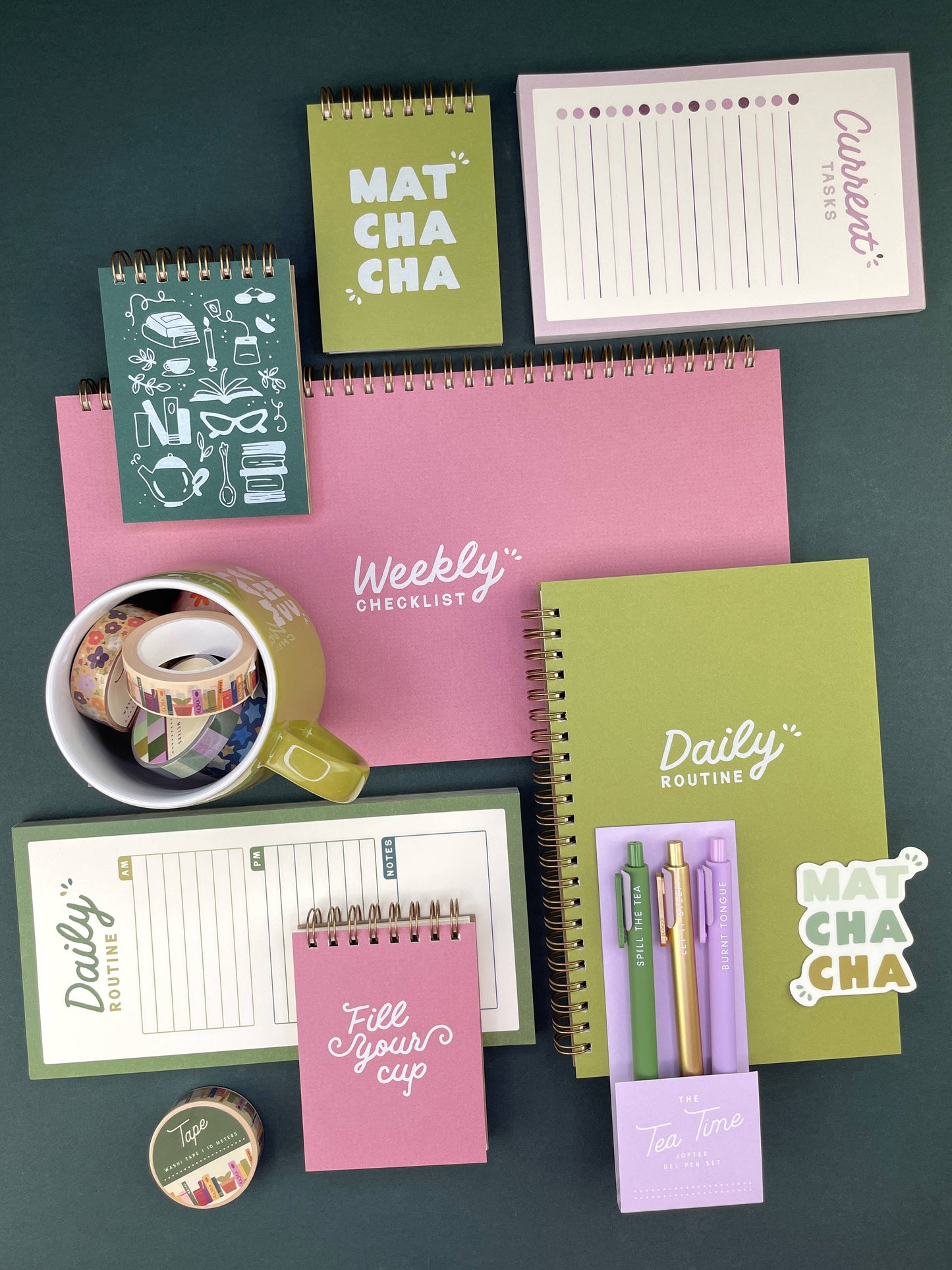Green and Purple Block Washi Tape