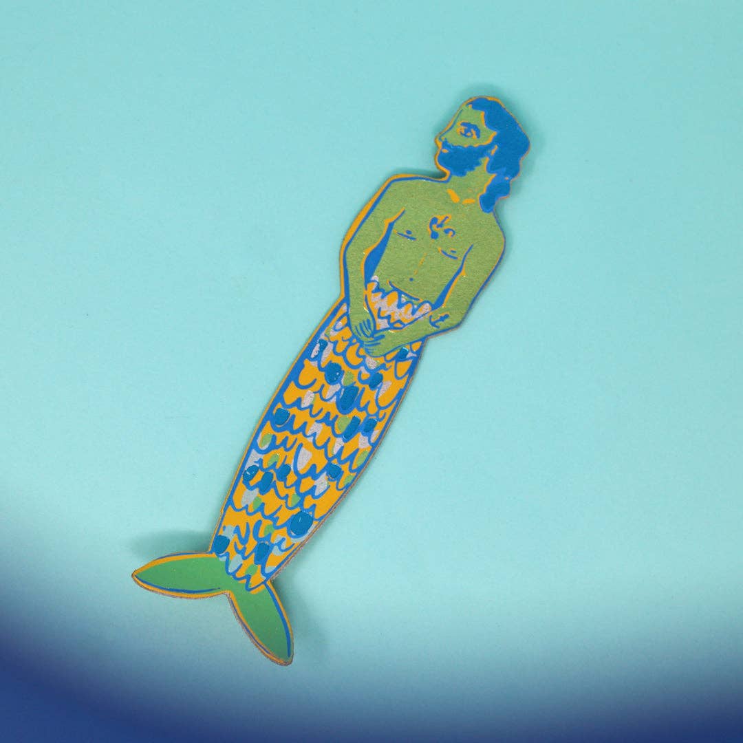 Mer-Man Bookmark: Yellow