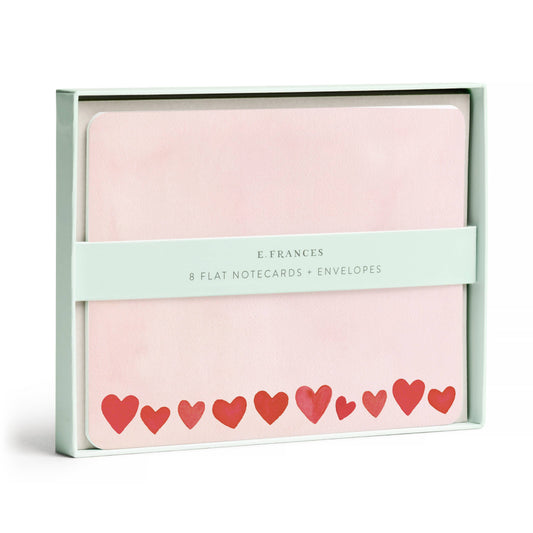 Mini Hearts Blush Flat Note Set