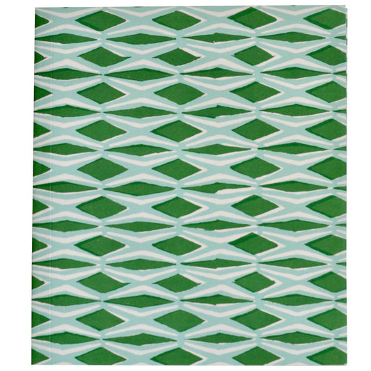 Tall Softback Sketchbook Smocking Jade and Forest Green