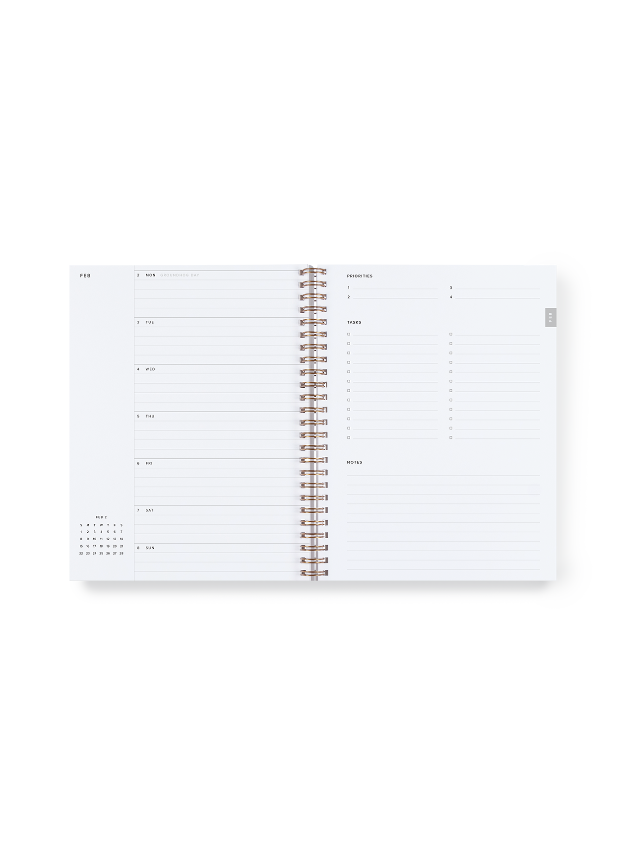 2026 Compact Task Planner: Charcoal Gray / None