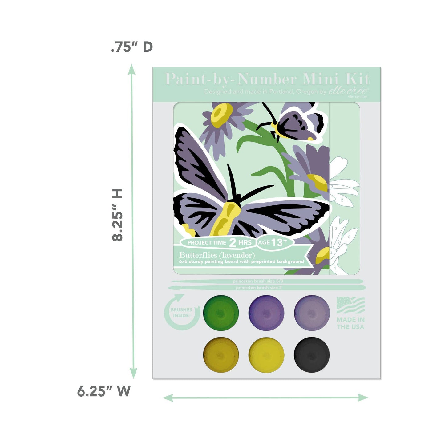 Butterflies MINI Paint-by-Number Kit