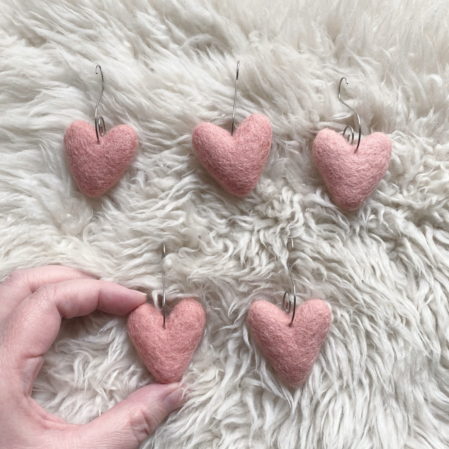Felt Heart Ornaments