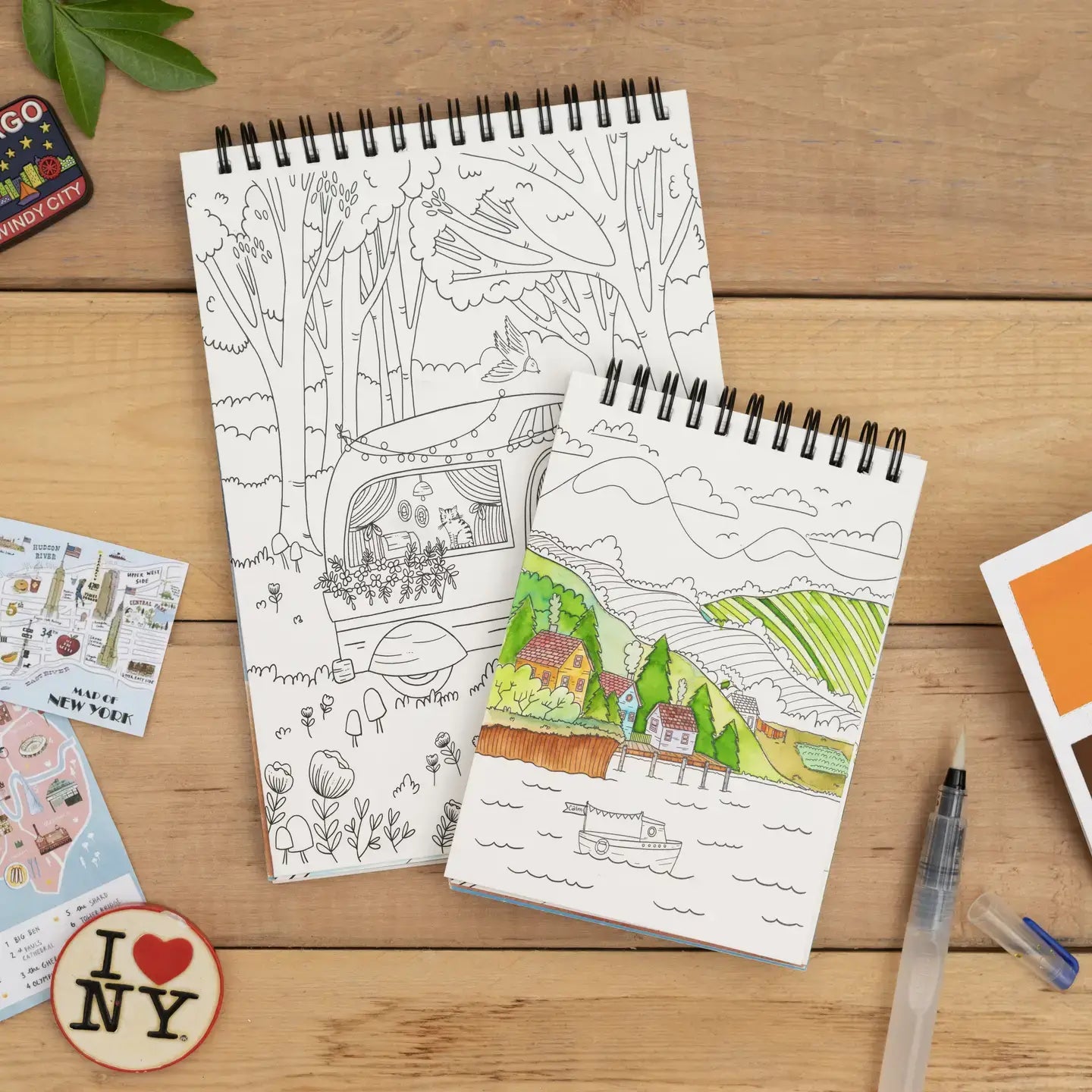 Around the World Coloring Book - A5