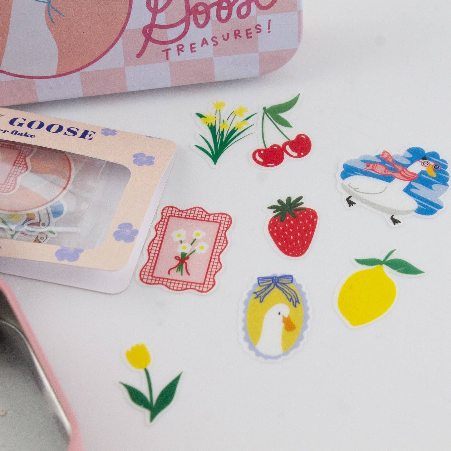 Silly Goose Washi Flake and Trinket Tin