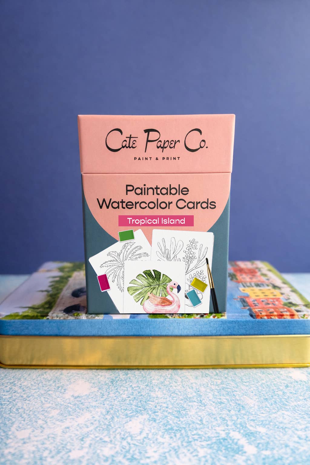 Paintable Watercolor Card Deck - Tropical Island