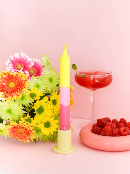 Taper candles- Summer Party / Strawberry Shake