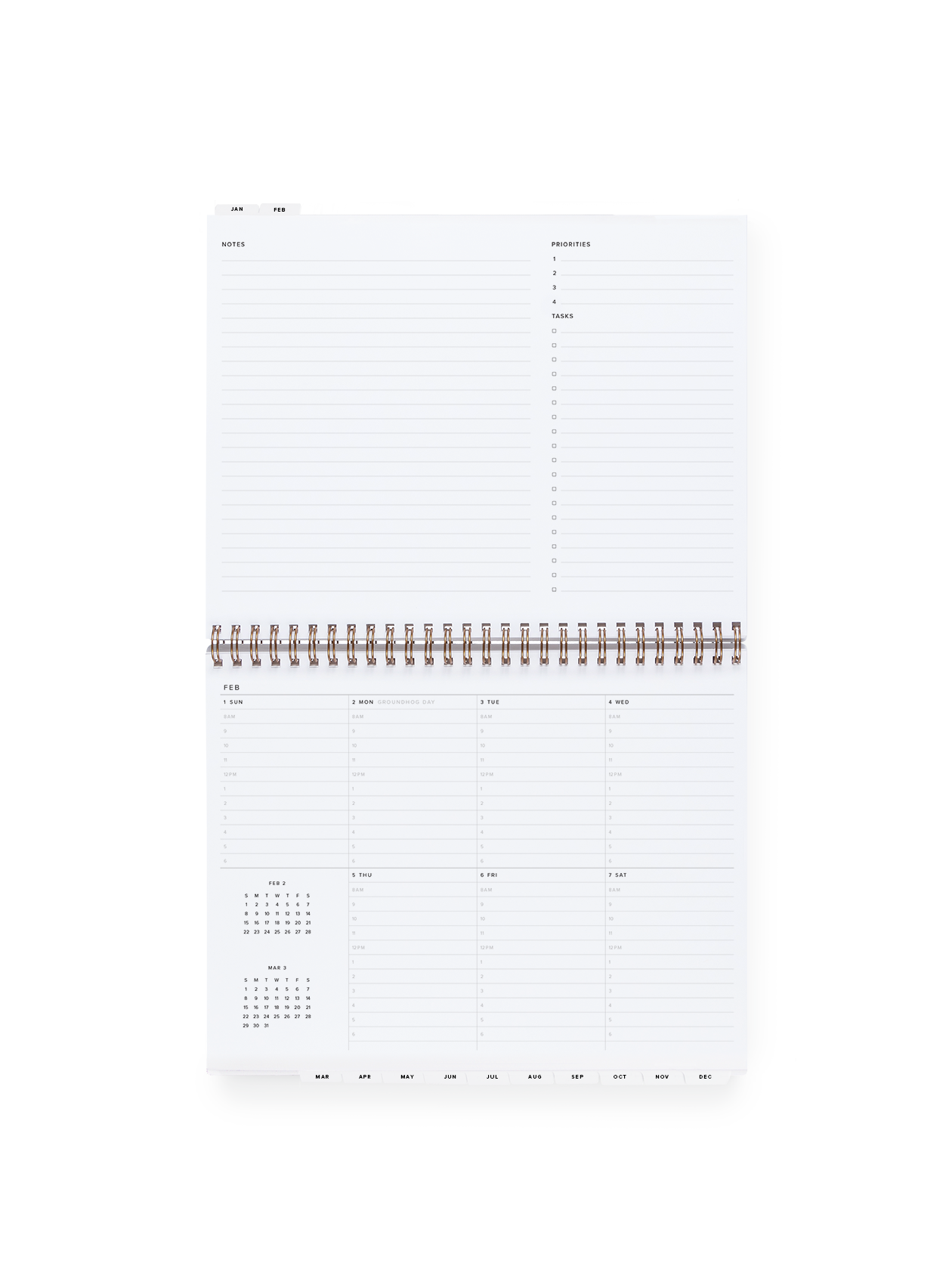 2026 Weekly Task Planner: Oxford Blue / None