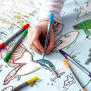 Coloring Play Tablecloth - Nature & Wildlife