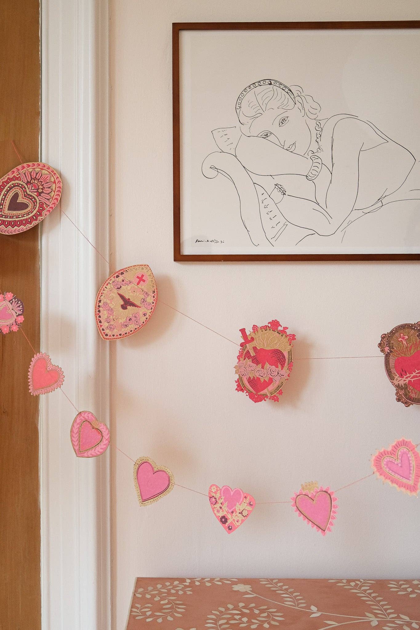 Sweet Hearts Sewn Garland