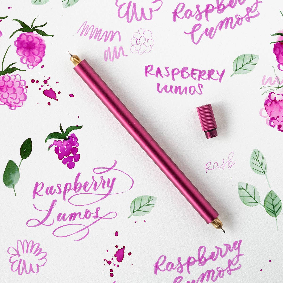 Lumos Pro - Refillable Multi-Tip Pen: Raspberry / Duo Tip