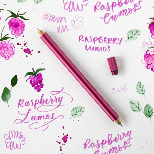 Lumos Pro - Refillable Multi-Tip Pen: Raspberry / Duo Tip